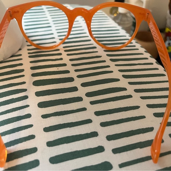 Orange, round eyeglasses, frames, new, ready for lenses, retro eyeglasses - Picture 3 of 13